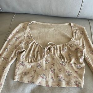 AEROPOSTAL Womens Cream Crop Top S